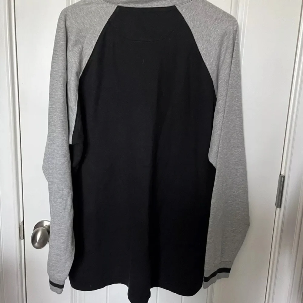Nautica Men's Black and Gray Sweater half zip xl